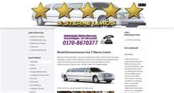 Desktop Screenshot of 5sterne-limo.de